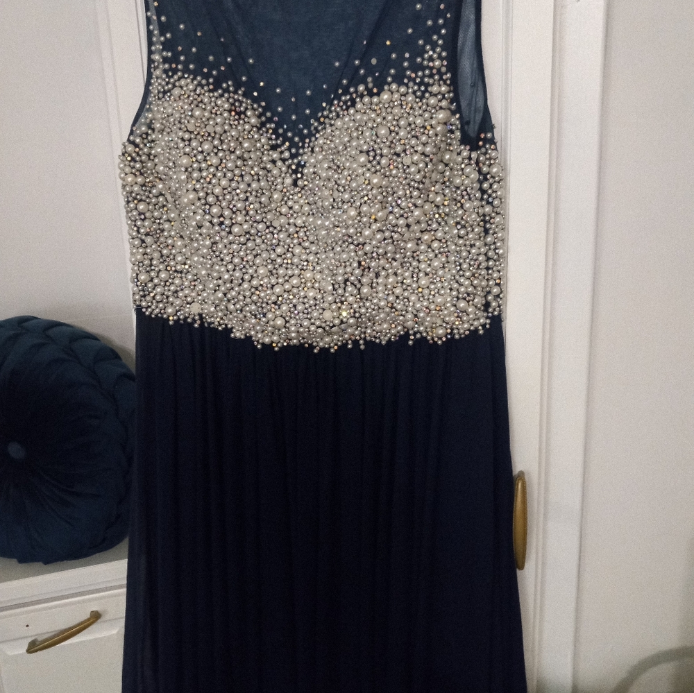 Navy blue cocktail dress